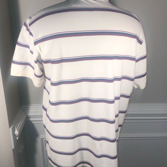 IZOD RN36543 Short Sleeve Striped Polo Golf Shirt - Picture 2 of 7